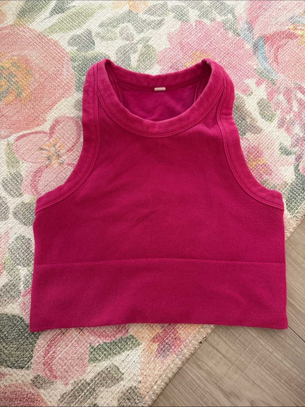 Alo Yoga Pink Ribbed Tank